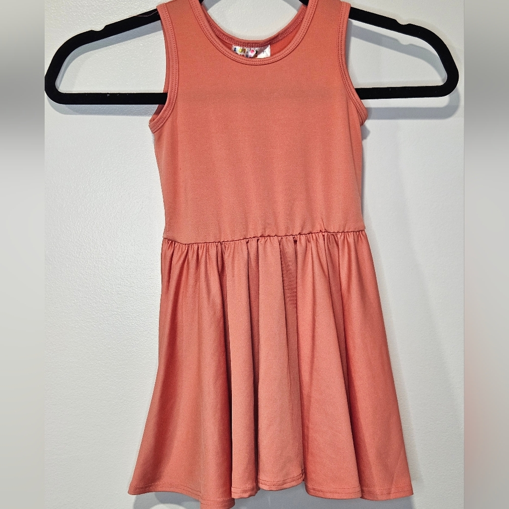 Dot Dot Smile Flowy Peach Sleeveless Summer Dress Girls Size 2T